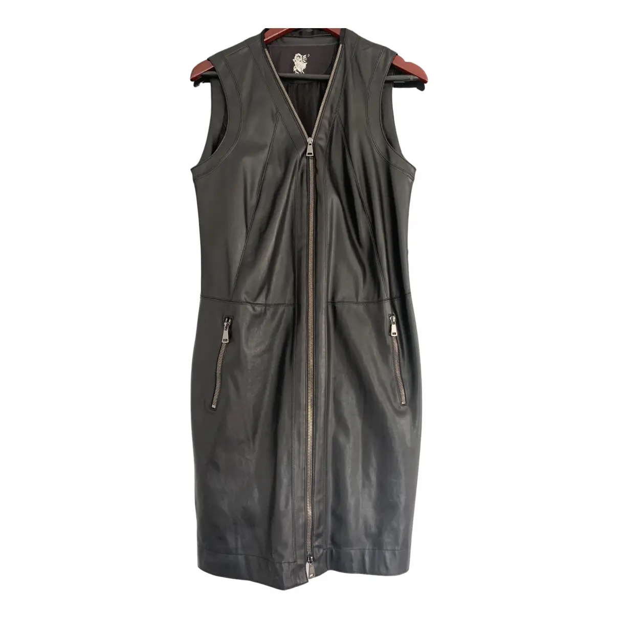 Leather mid-length dress Marc Cain