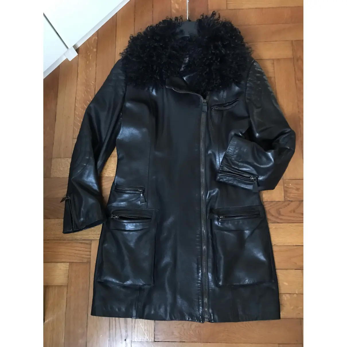 Leather coat MARIO VALENTINO - Vintage