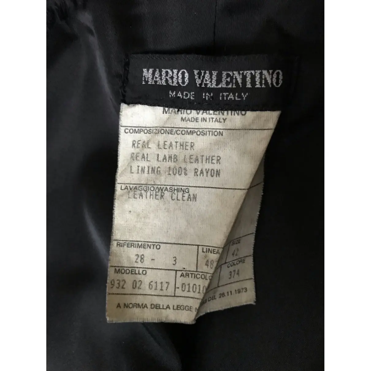 Leather coat MARIO VALENTINO - Vintage