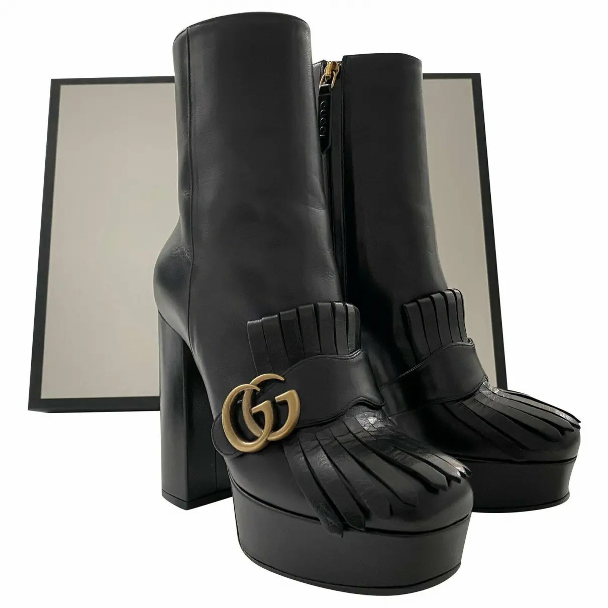 Buy Gucci Marmont leather ankle boots online
