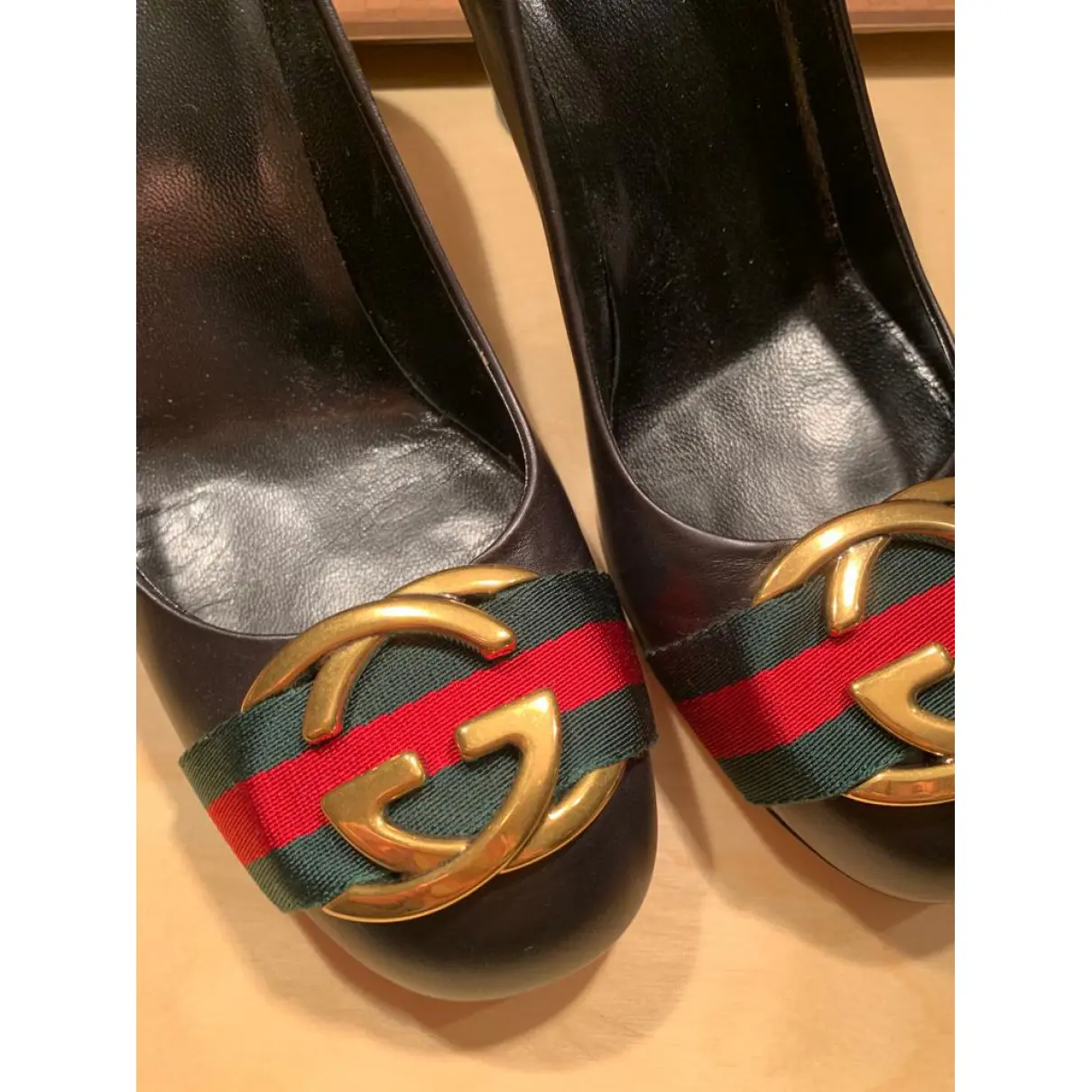 Buy Gucci Marmont leather heels online