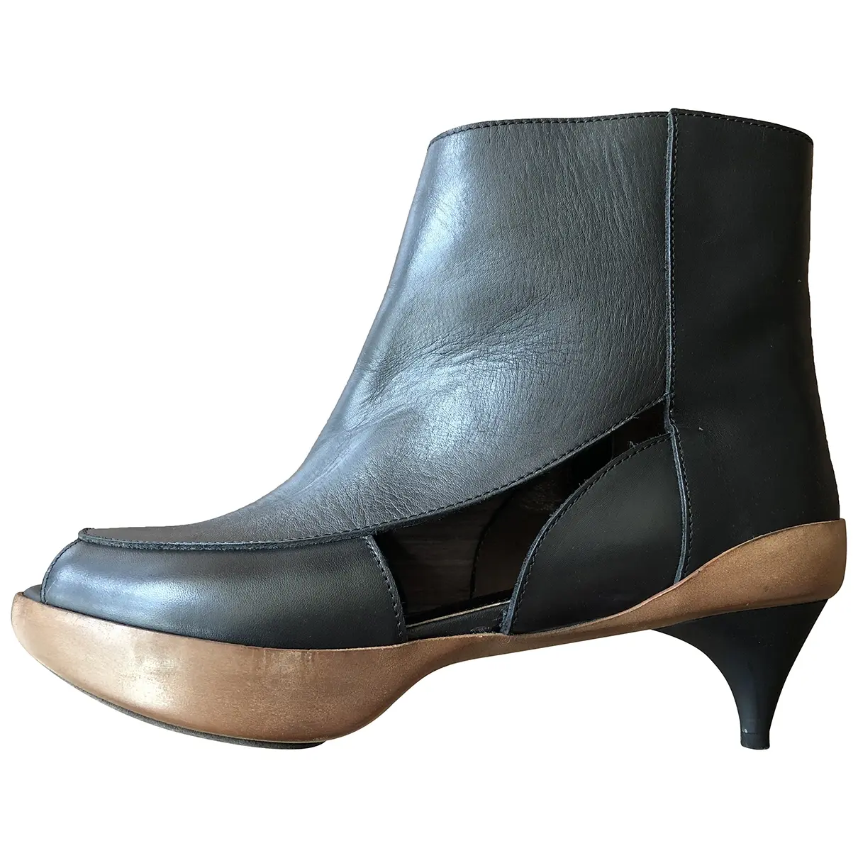 Leather open toe boots Marni