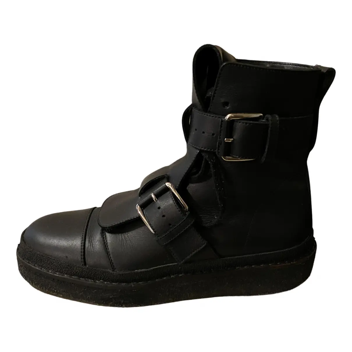 Leather buckled boots Marni