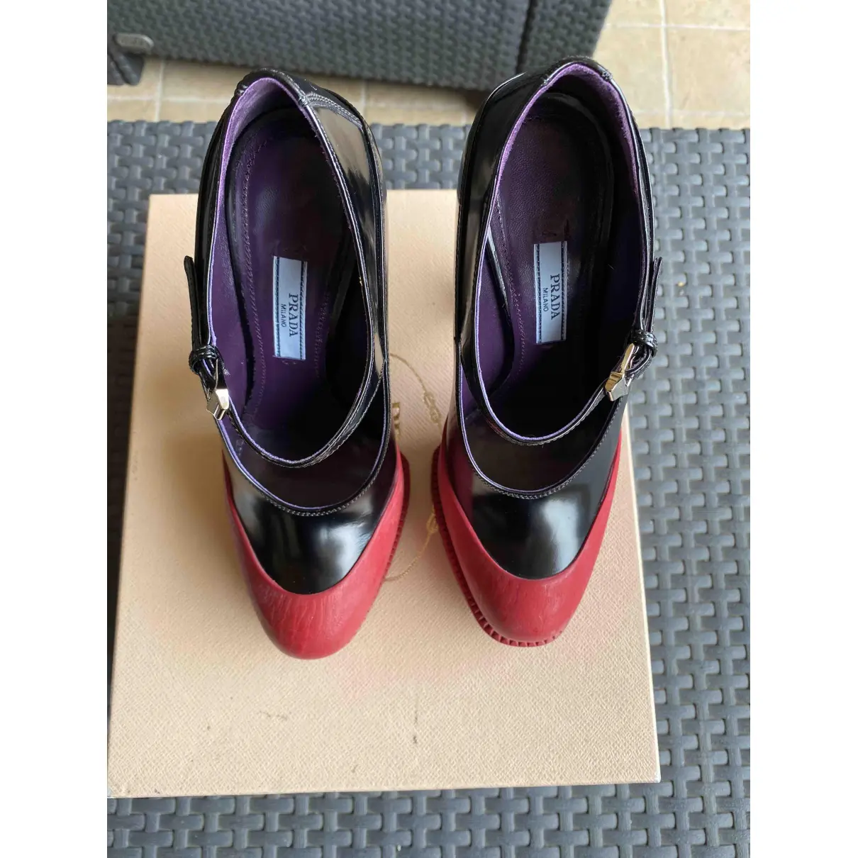 Buy Prada Mary Jane leather heels online