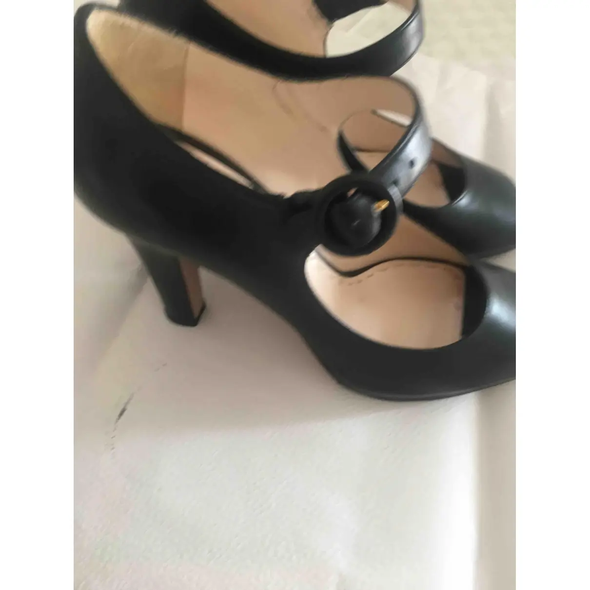 Prada Mary Jane leather heels for sale