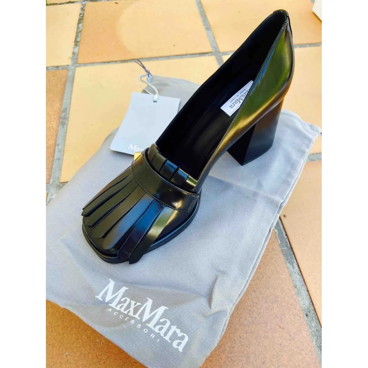 Max Mara Leather heels for sale