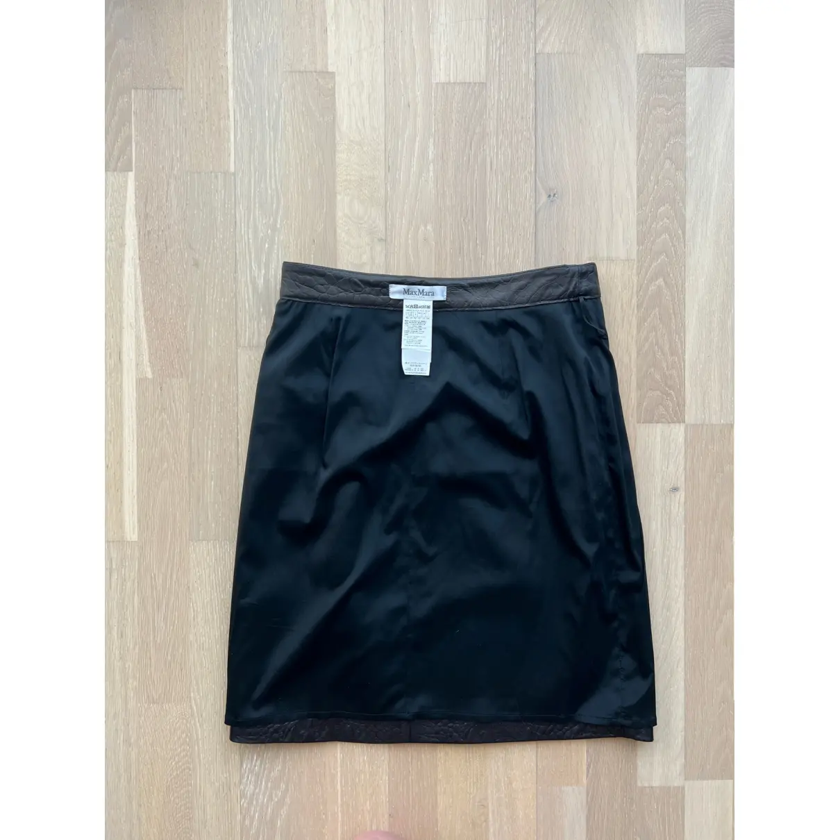Leather mid-length skirt Max Mara