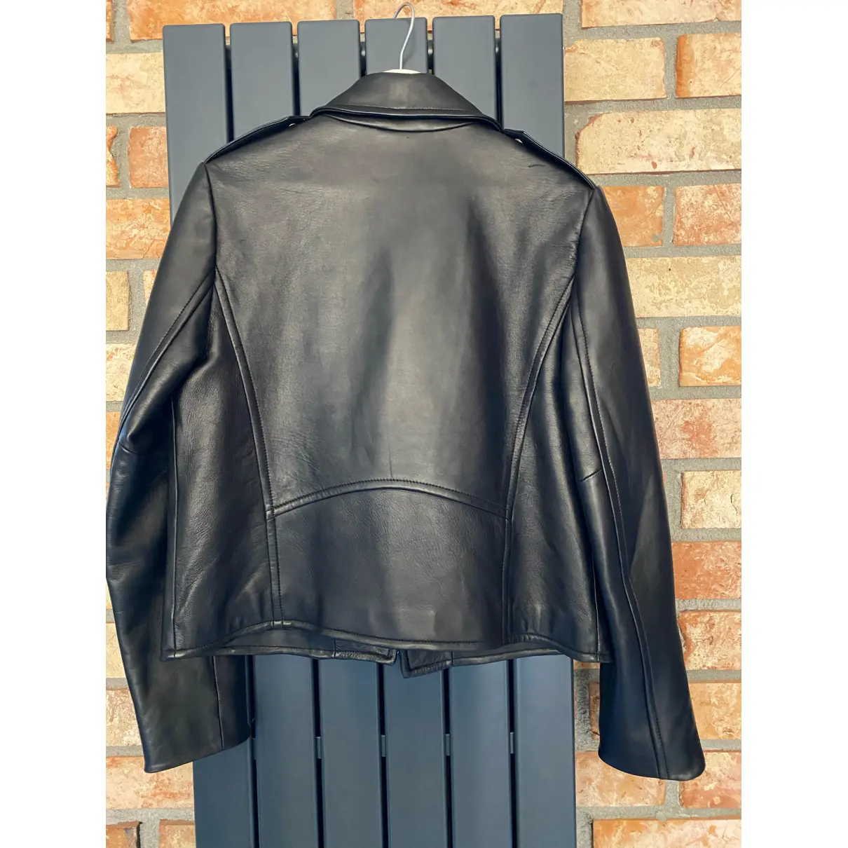 Buy Max Mara Weekend Leather biker jacket online