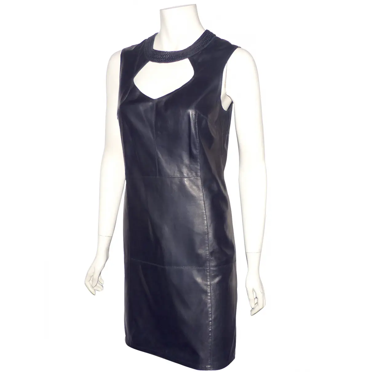 Leather mid-length dress Max & Moi