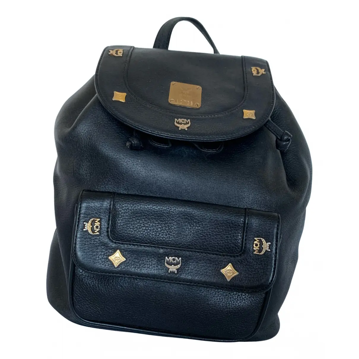Leather backpack MCM - Vintage