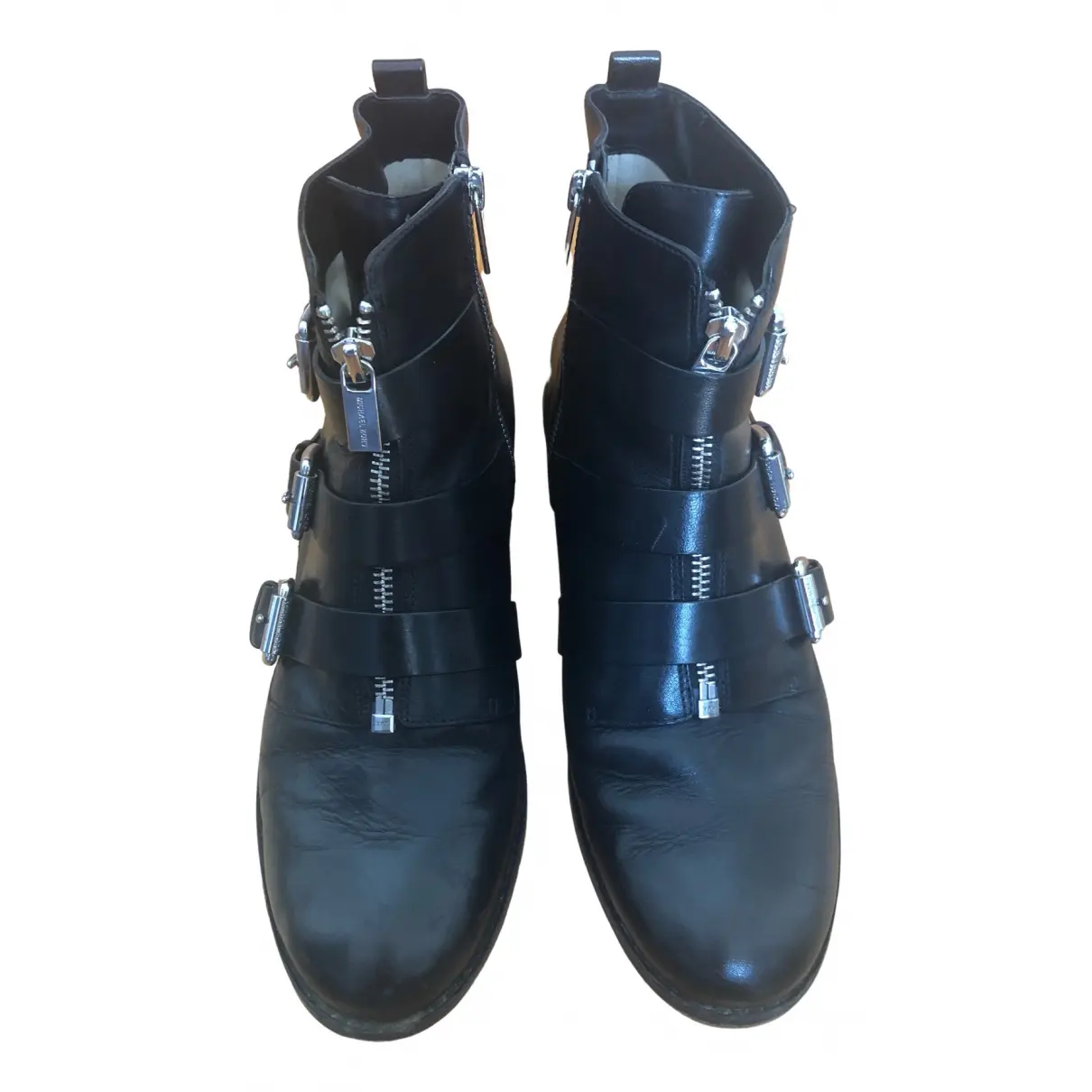 Leather biker boots Michael Kors