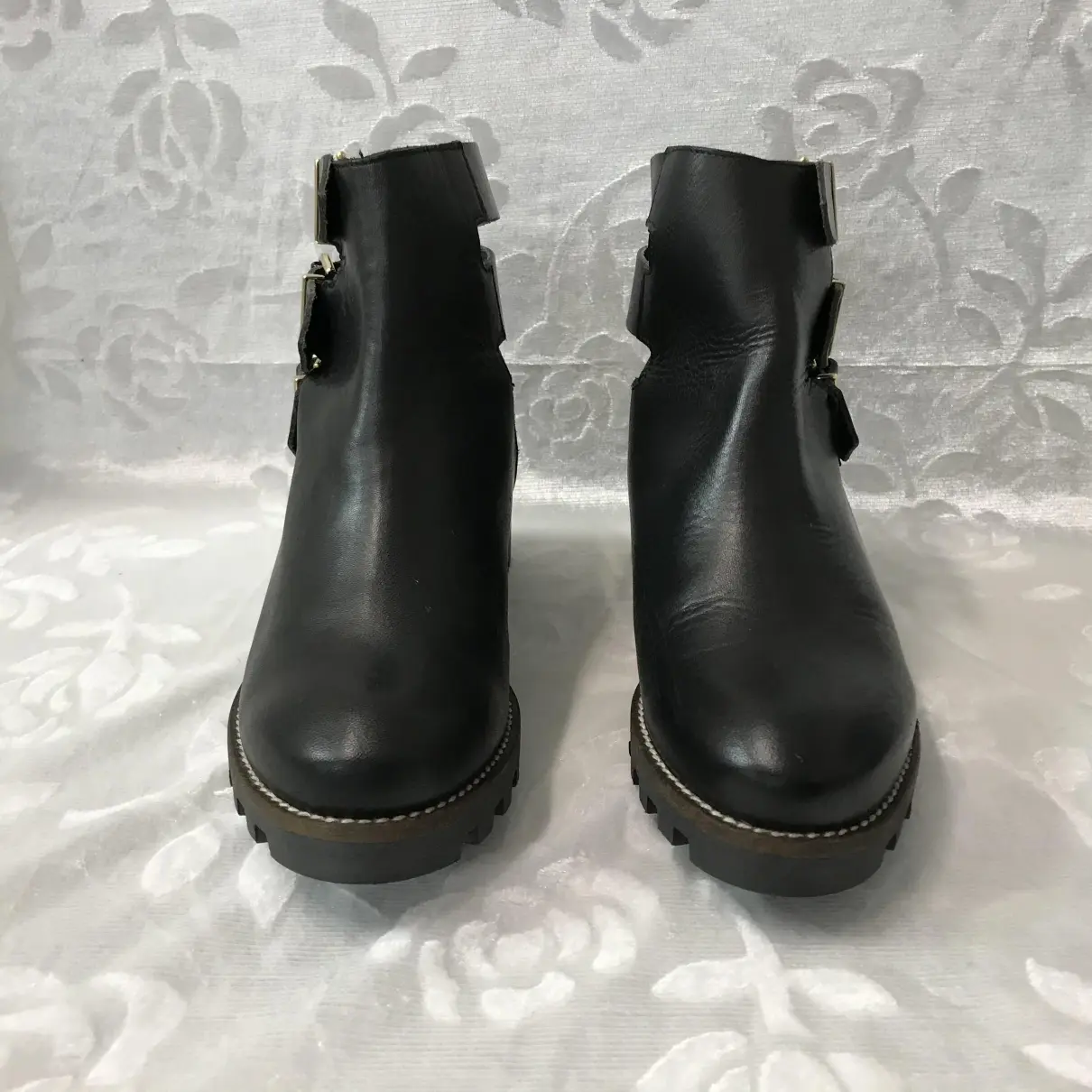Miista Leather buckled boots for sale