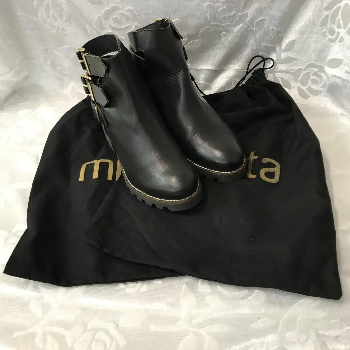 Leather buckled boots Miista