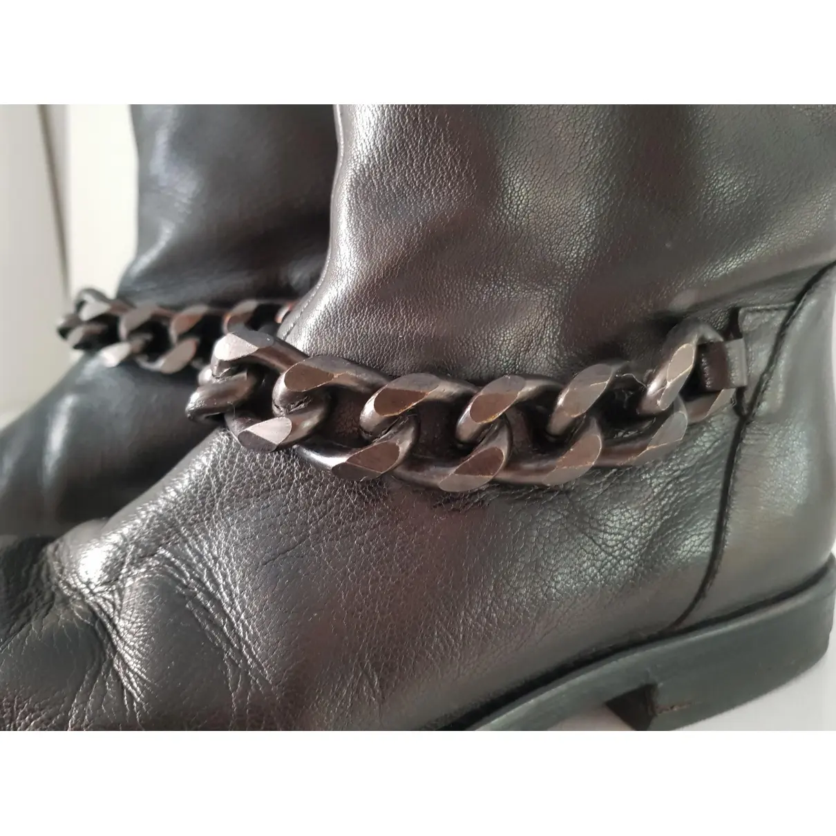 Leather buckled boots MINELLI