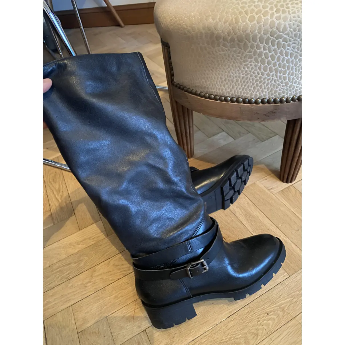 Buy MINELLI Leather biker boots online