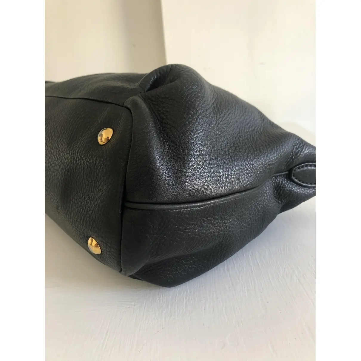 Black Leather Handbag Miu Miu