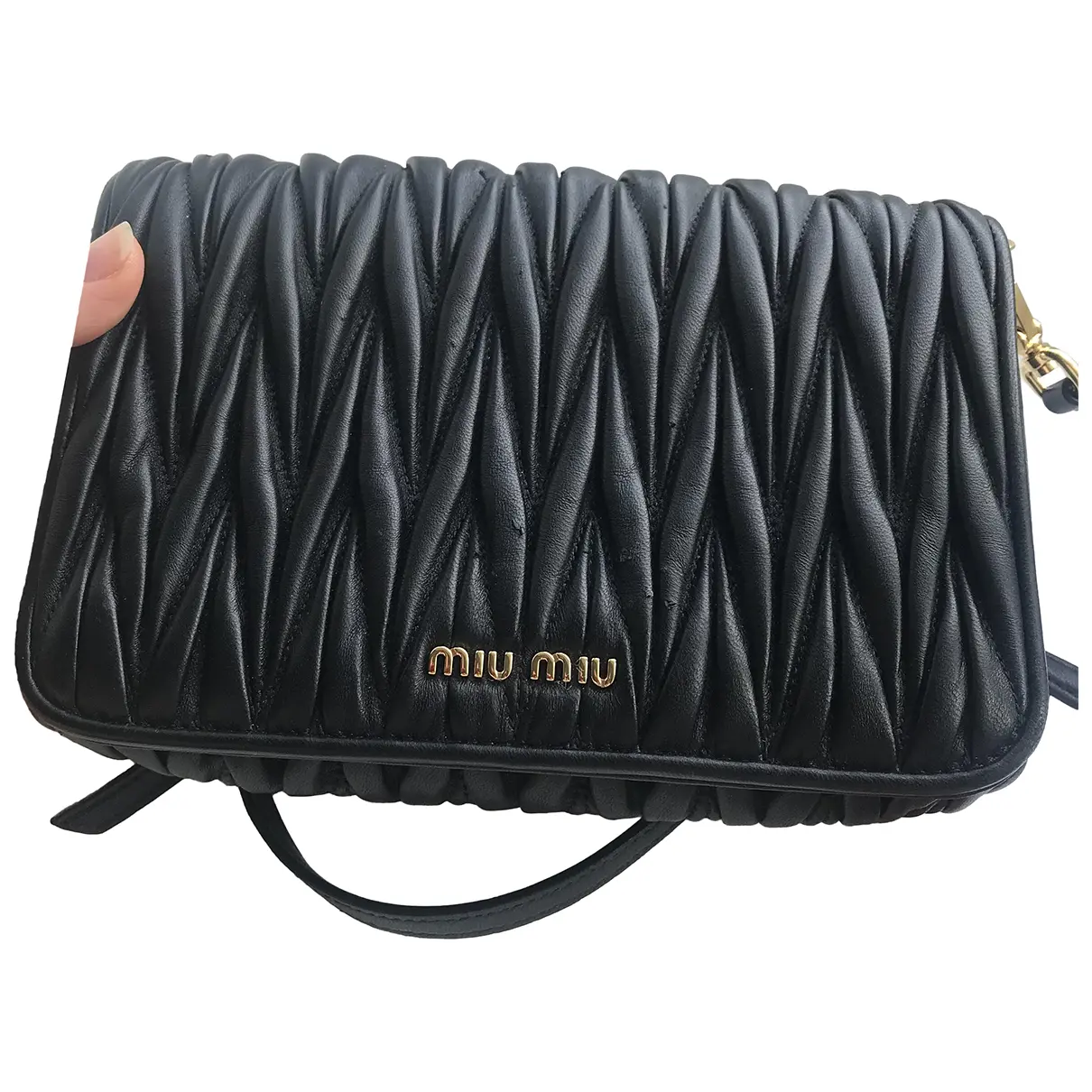 Leather crossbody bag Miu Miu