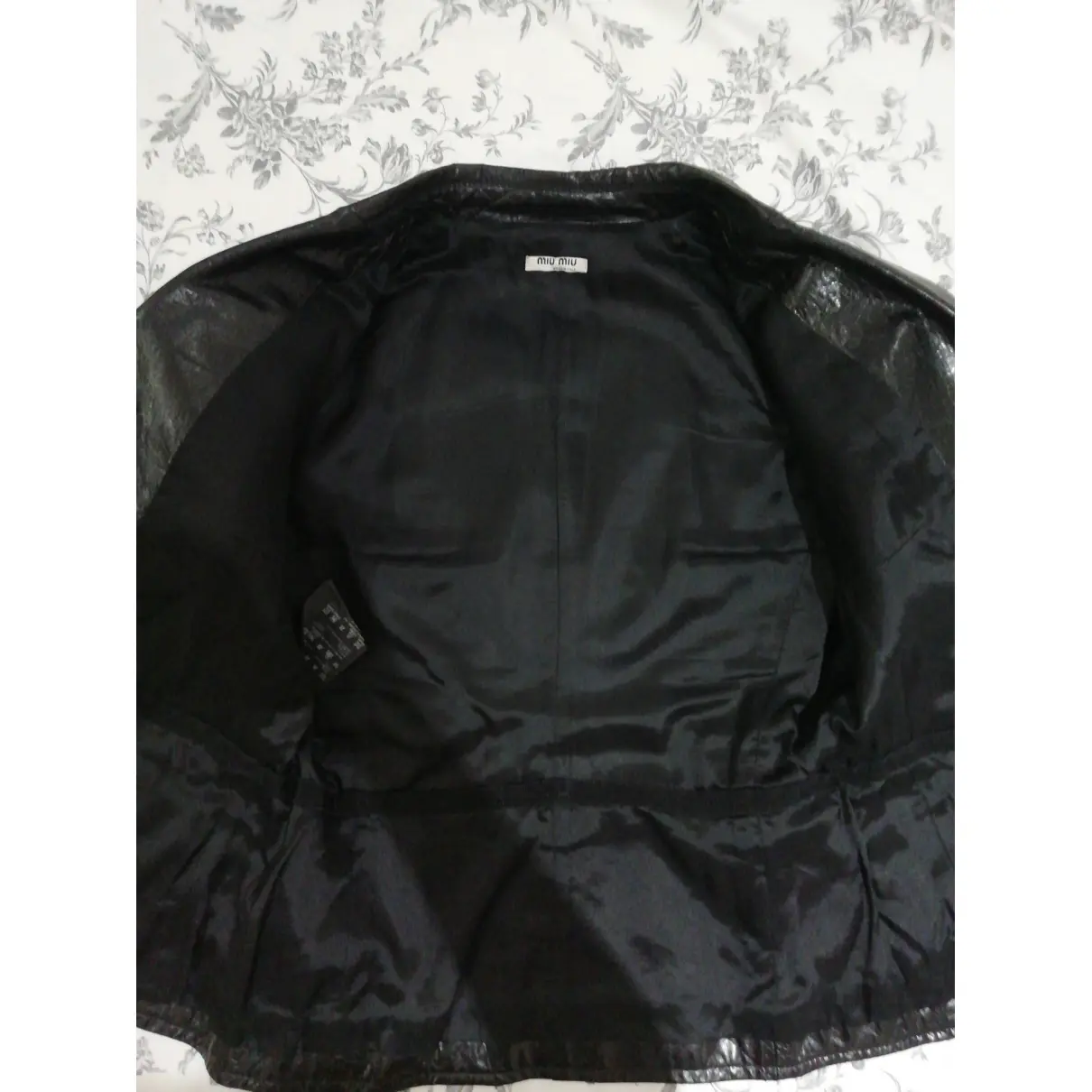 Leather jacket Miu Miu