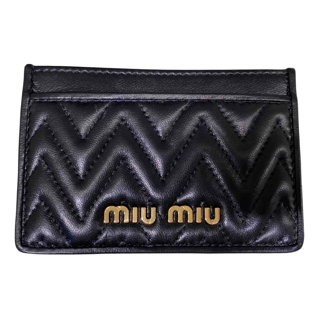 Leather card wallet Miu Miu