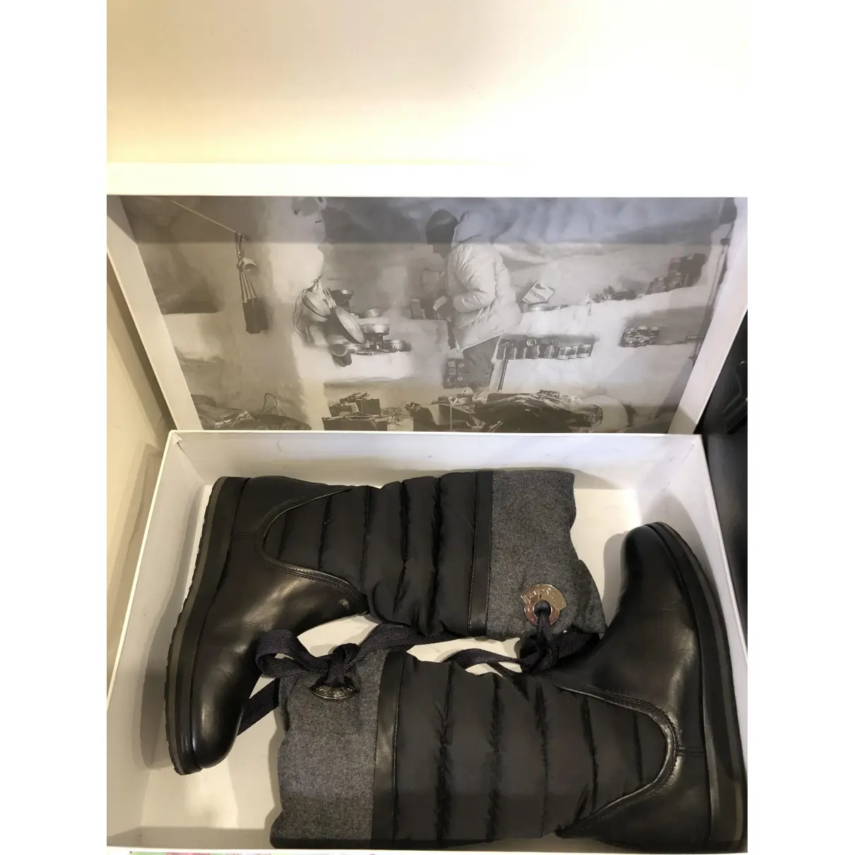 Leather boots Moncler