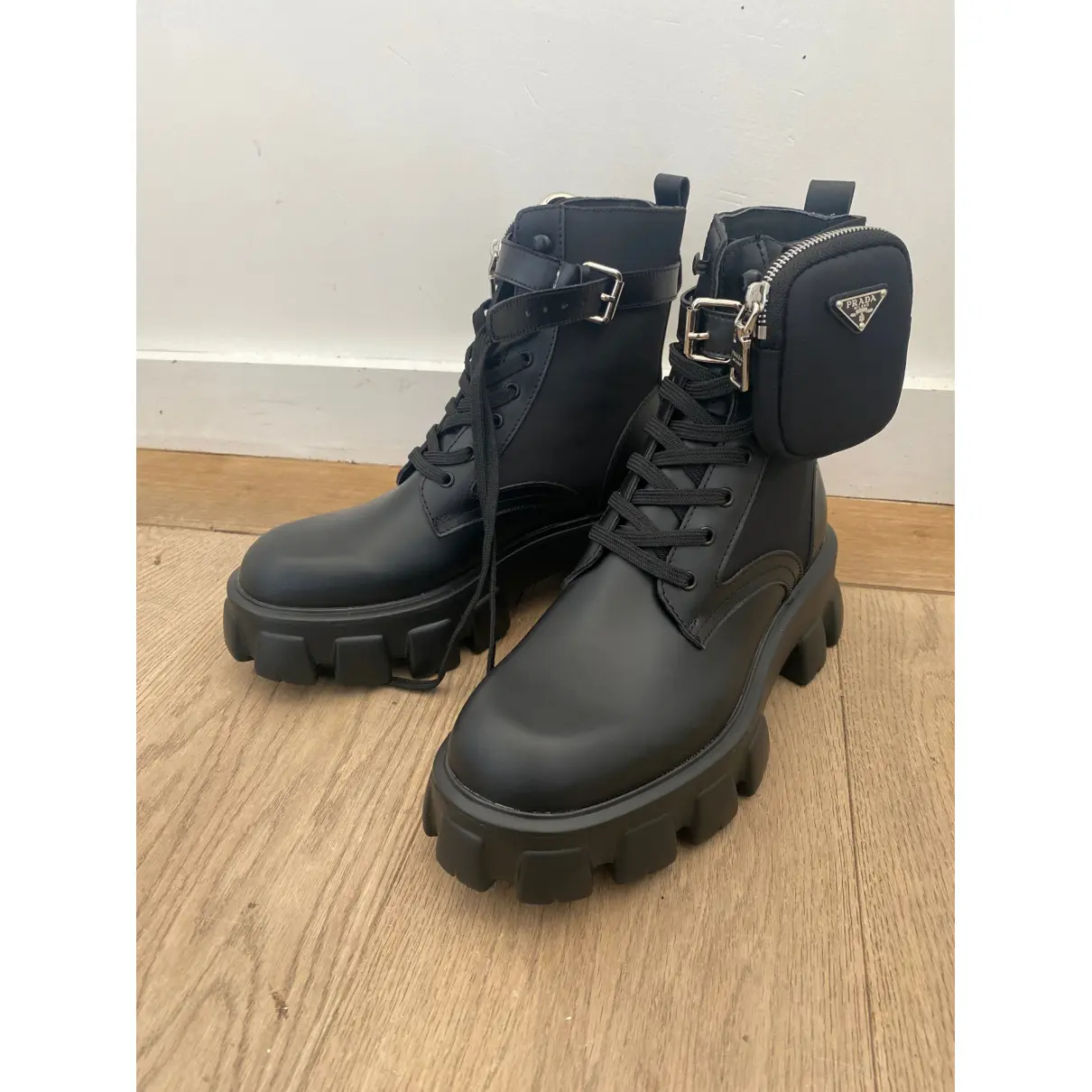 Buy Prada Monolith leather boots online