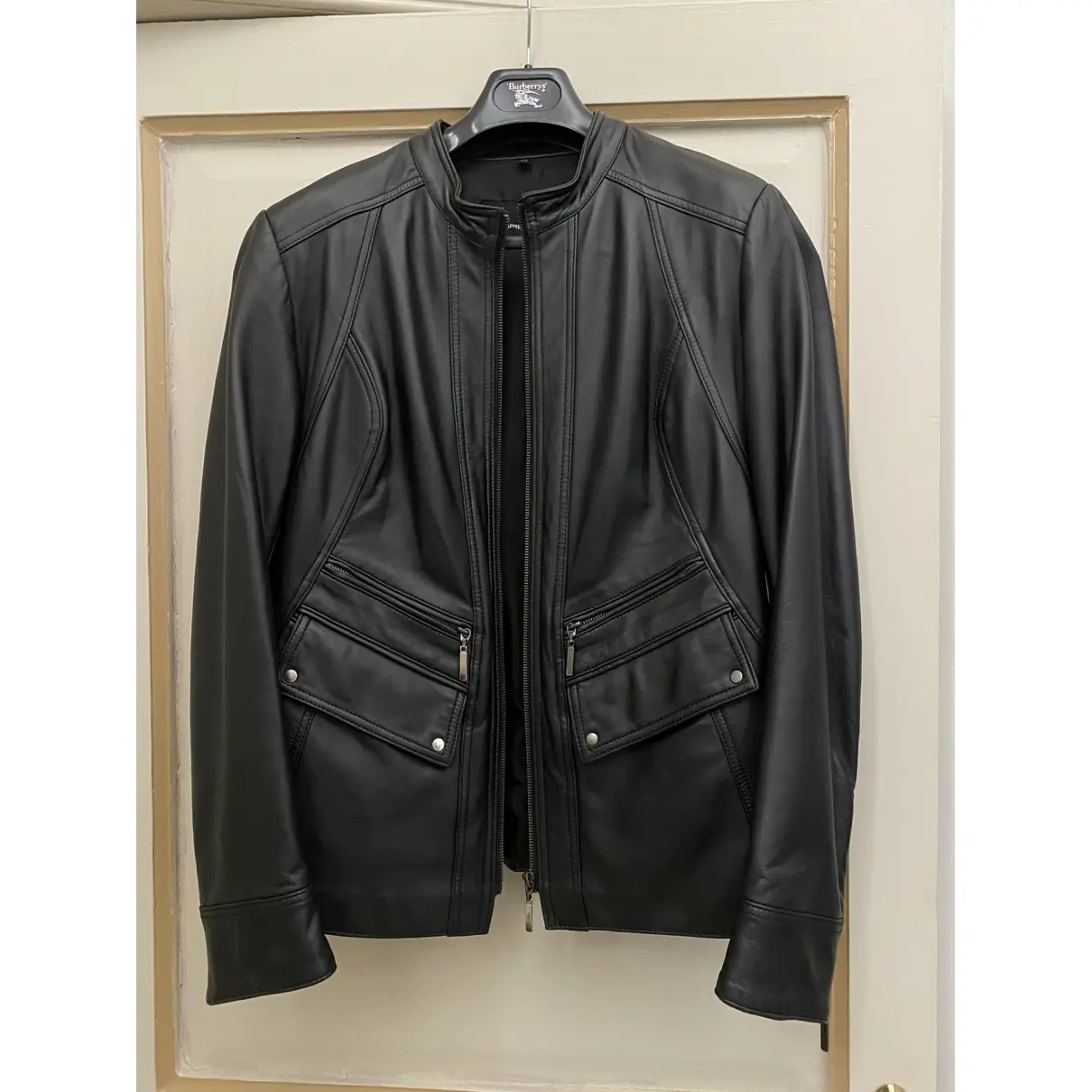 Leather biker jacket MORESCHI