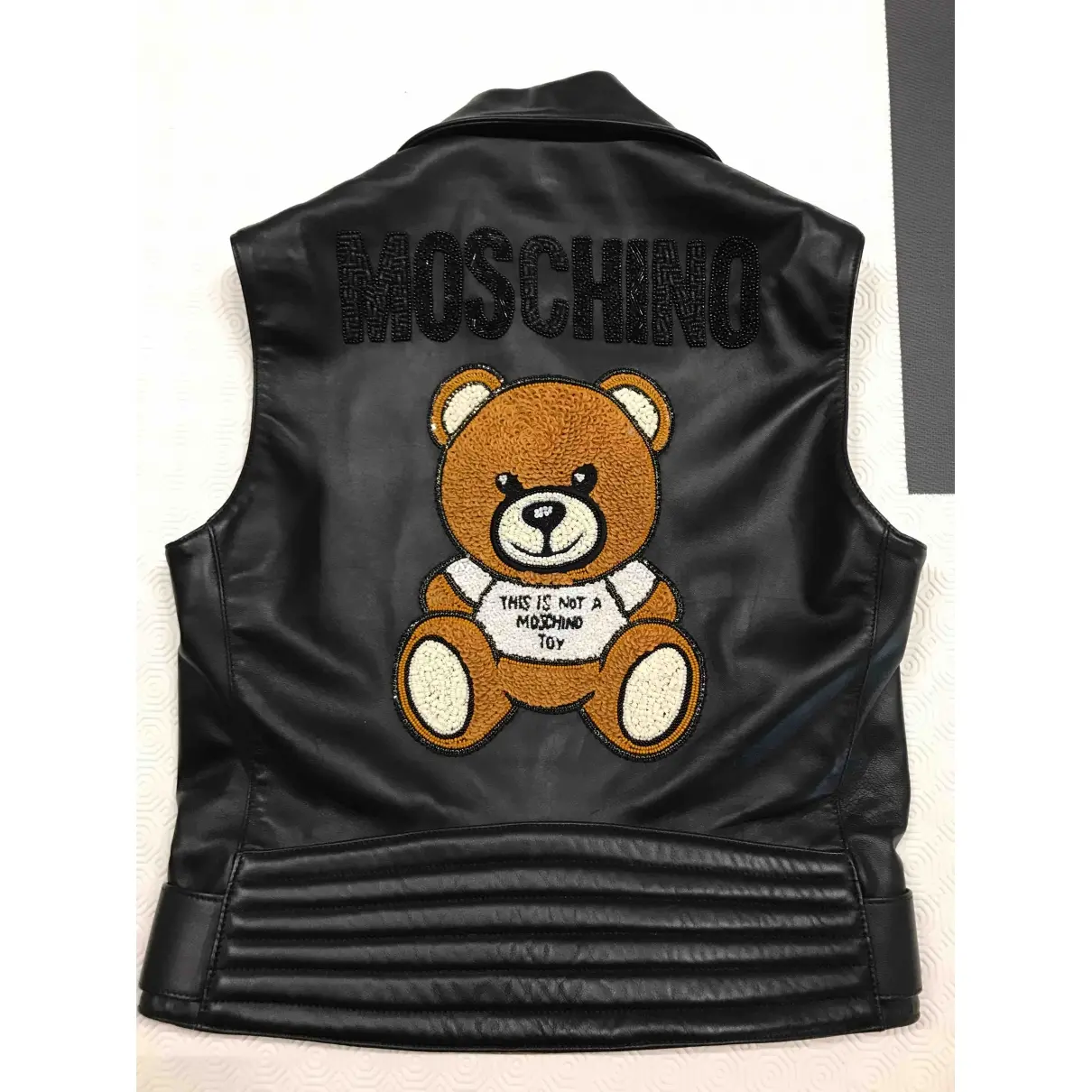 Moschino Leather biker jacket for sale