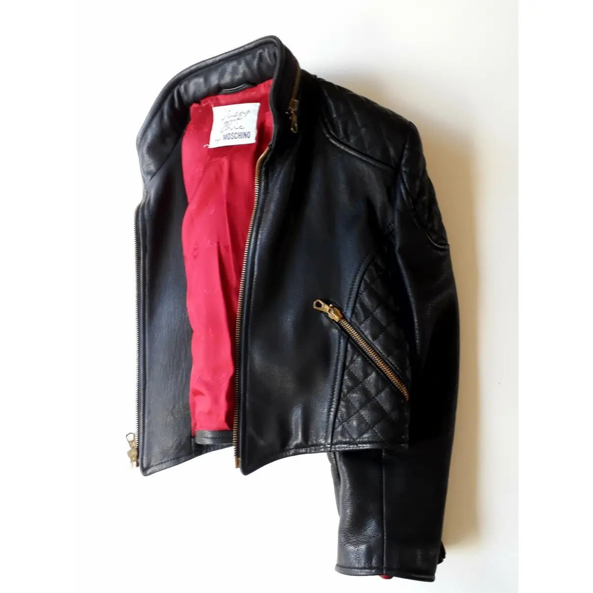 Moschino Cheap And Chic Leather biker jacket for sale - Vintage