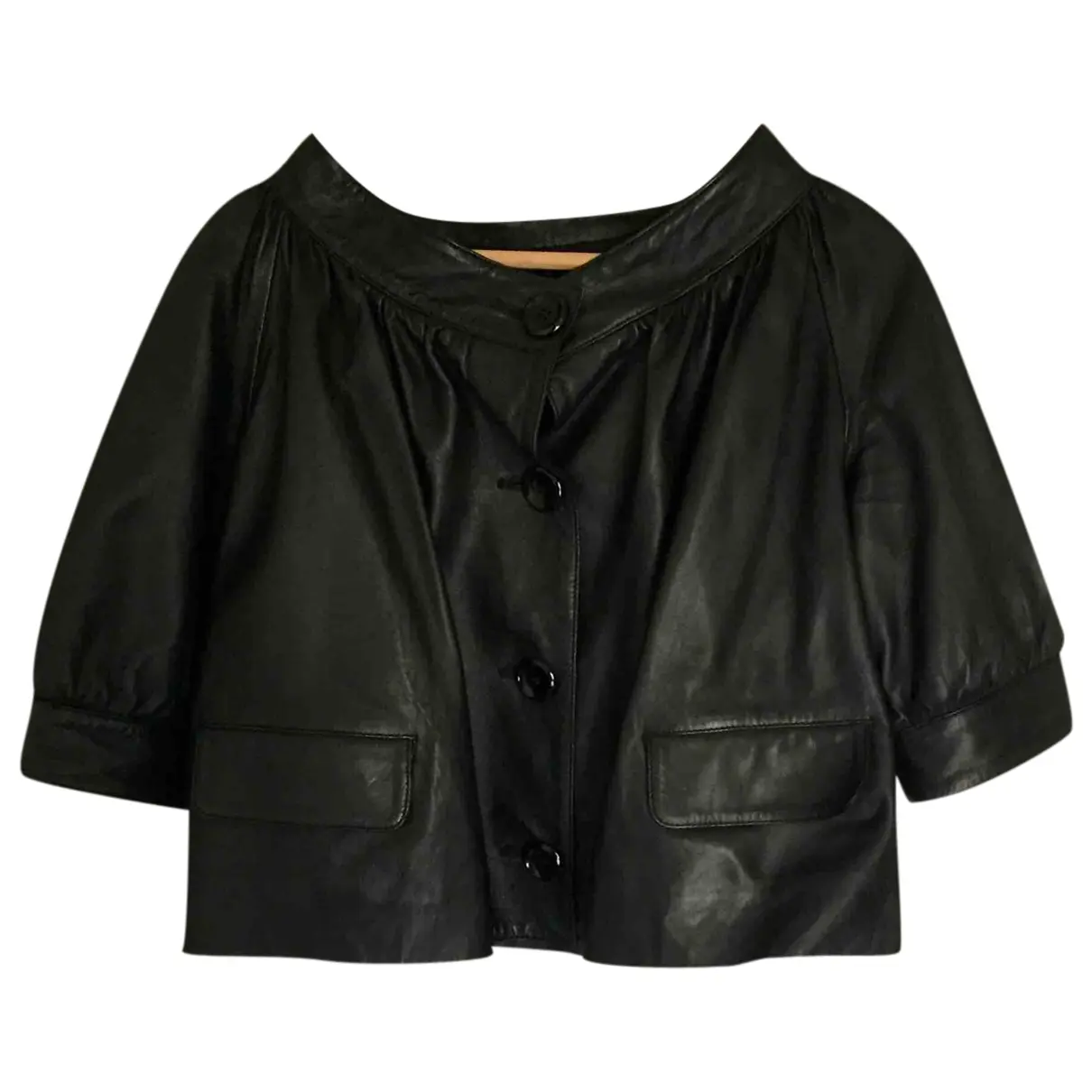 Leather short vest Moschino Cheap And Chic