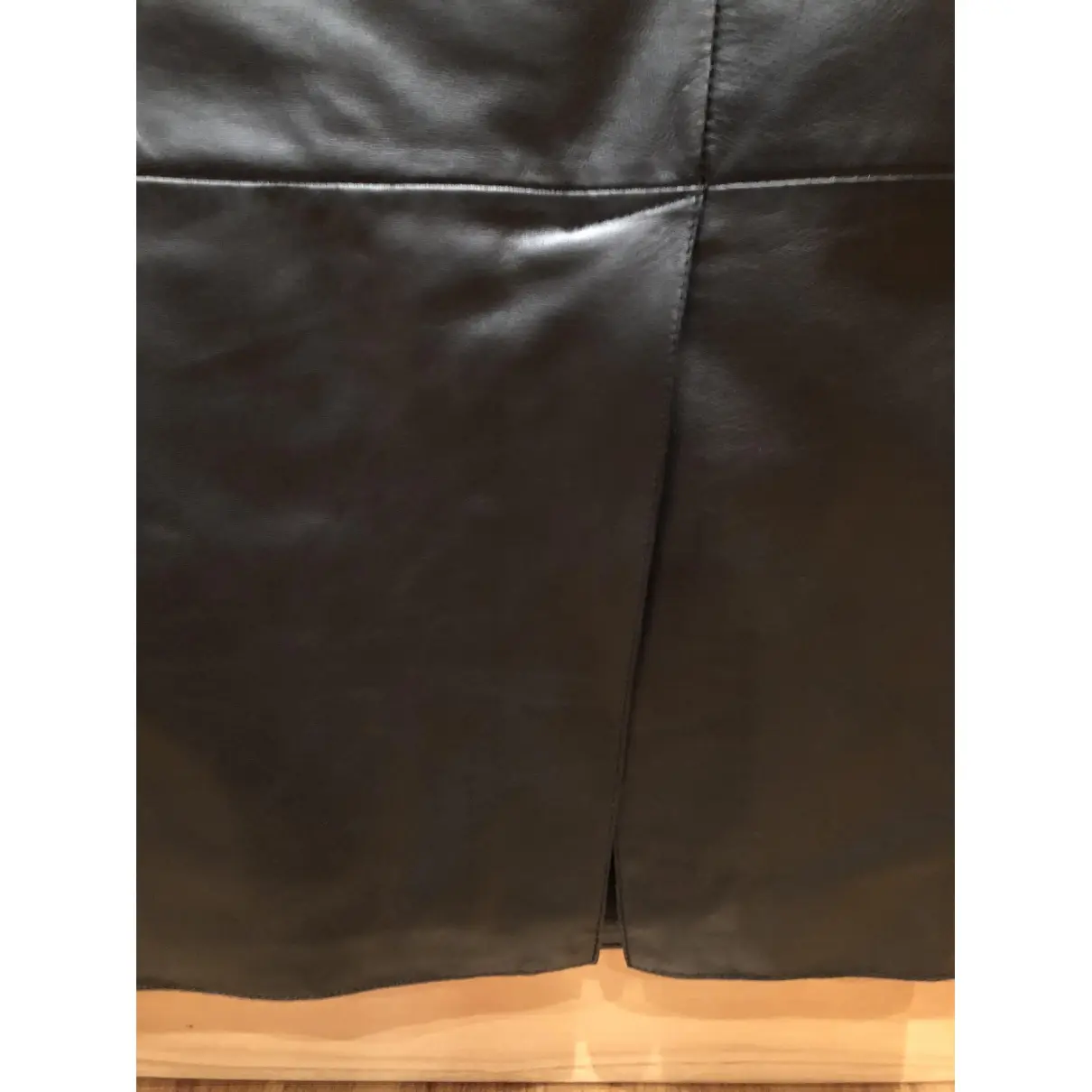 Leather mid-length skirt Moschino Cheap And Chic