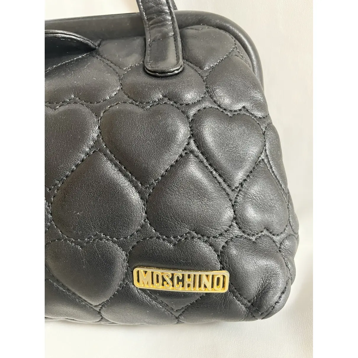 Leather handbag Moschino - Vintage