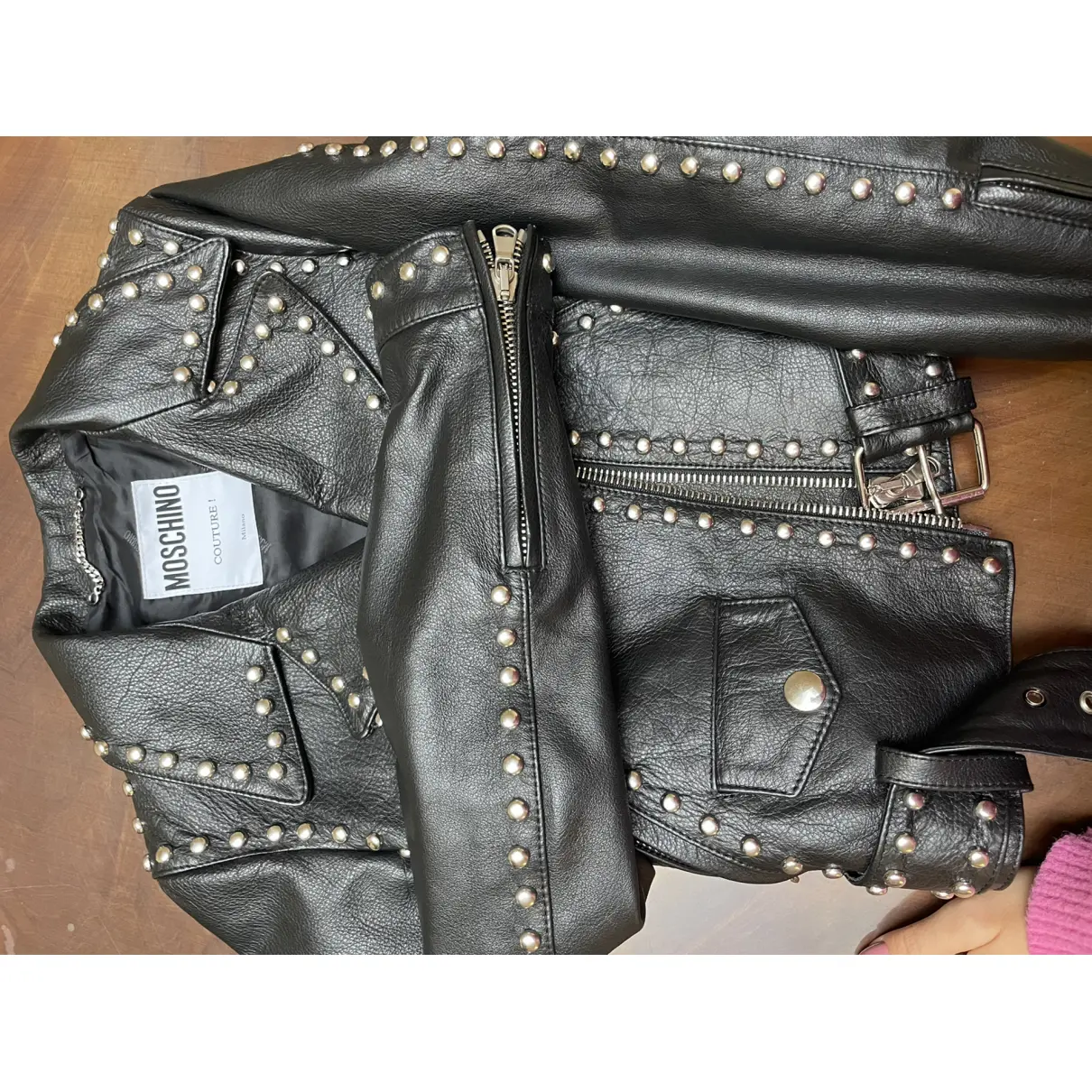 Leather jacket Moschino