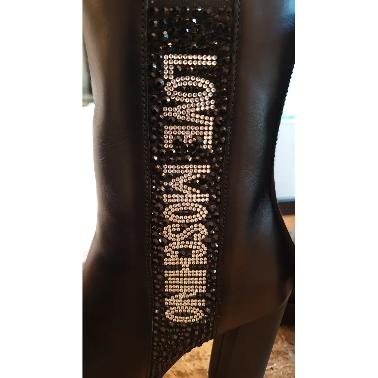 Leather boots Moschino Love
