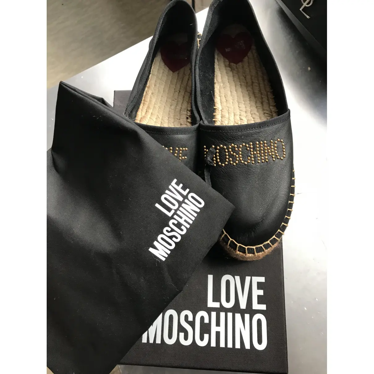 Buy Moschino Love Leather espadrilles online