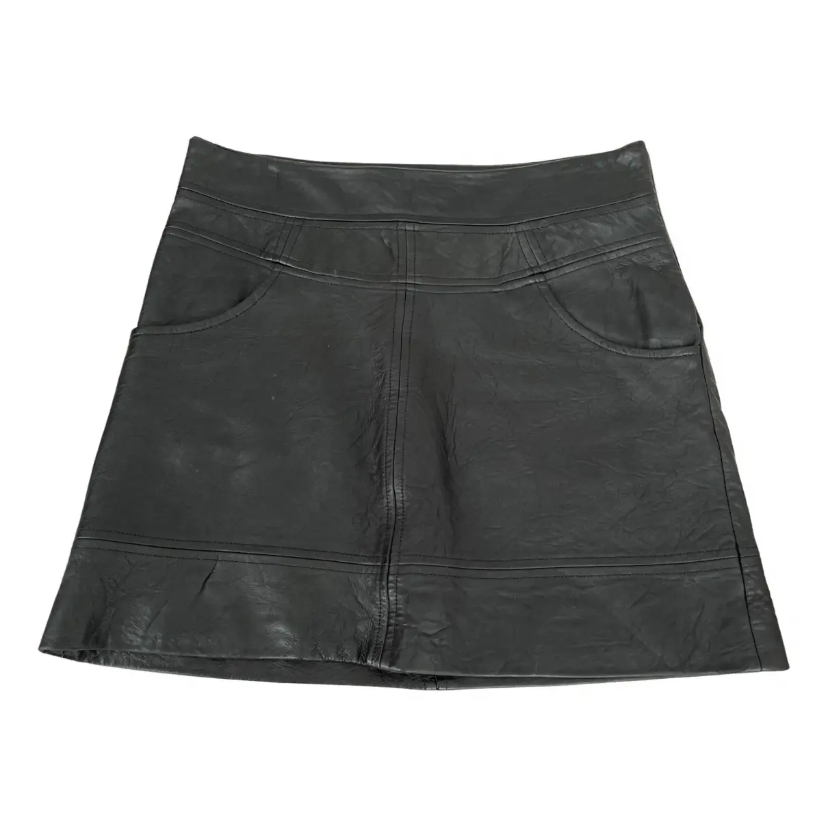 Leather mini skirt Moschino Love