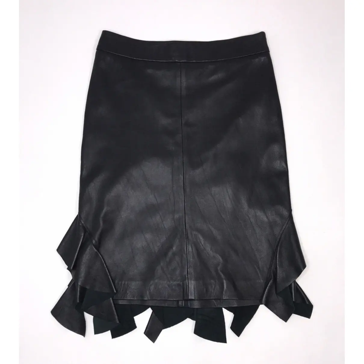 Buy Moschino Leather mid-length skirt online