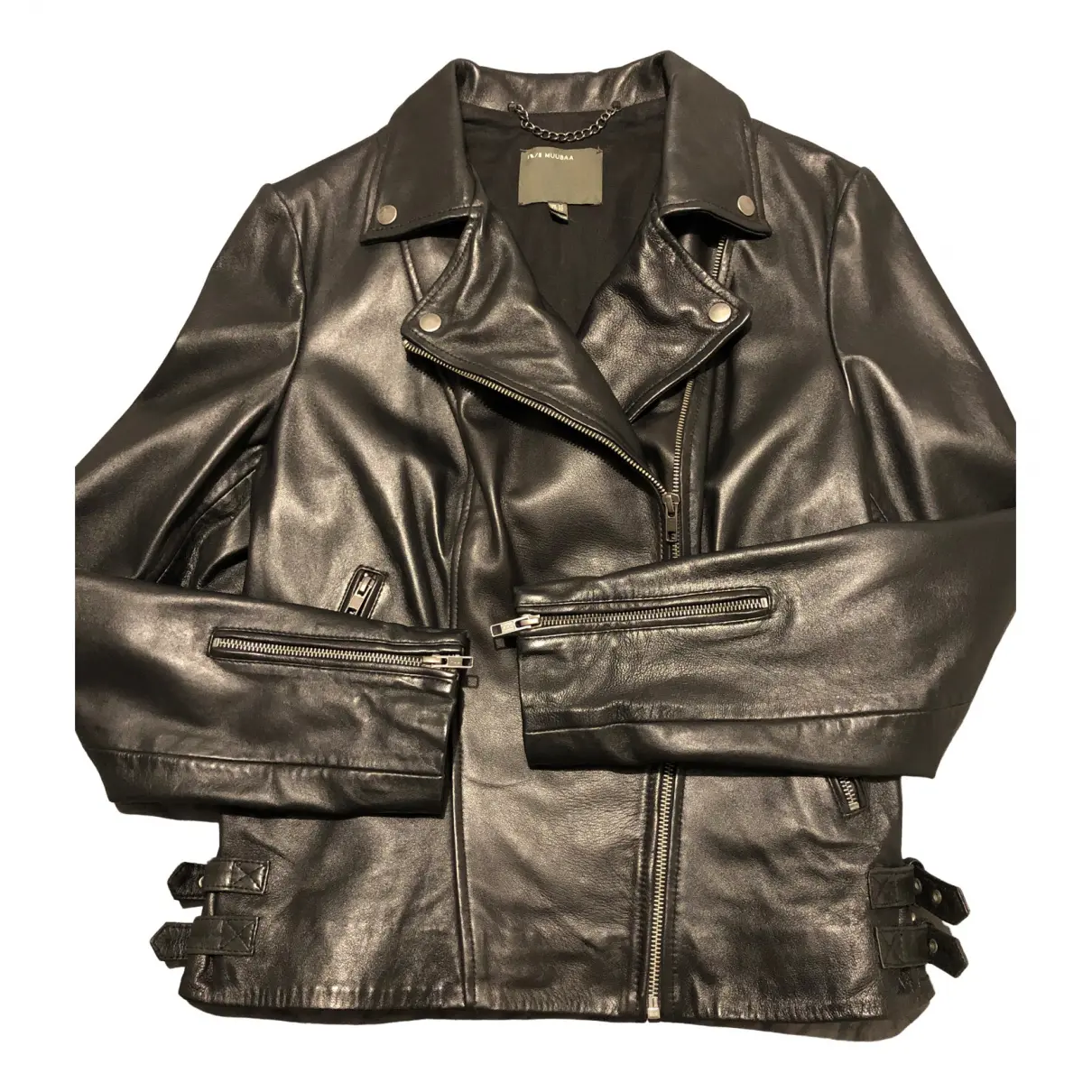 Leather biker jacket Muubaa