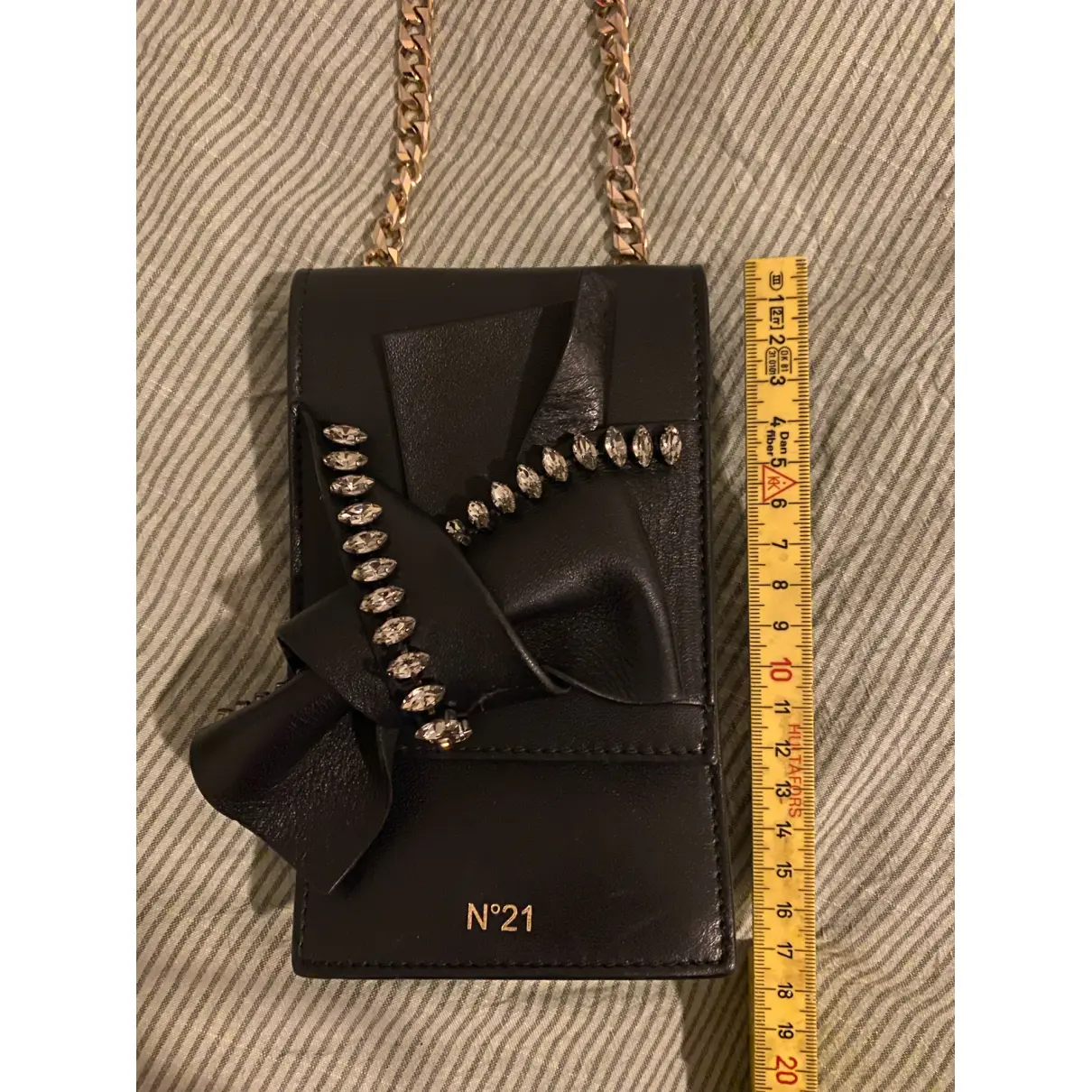 Leather crossbody bag N°21