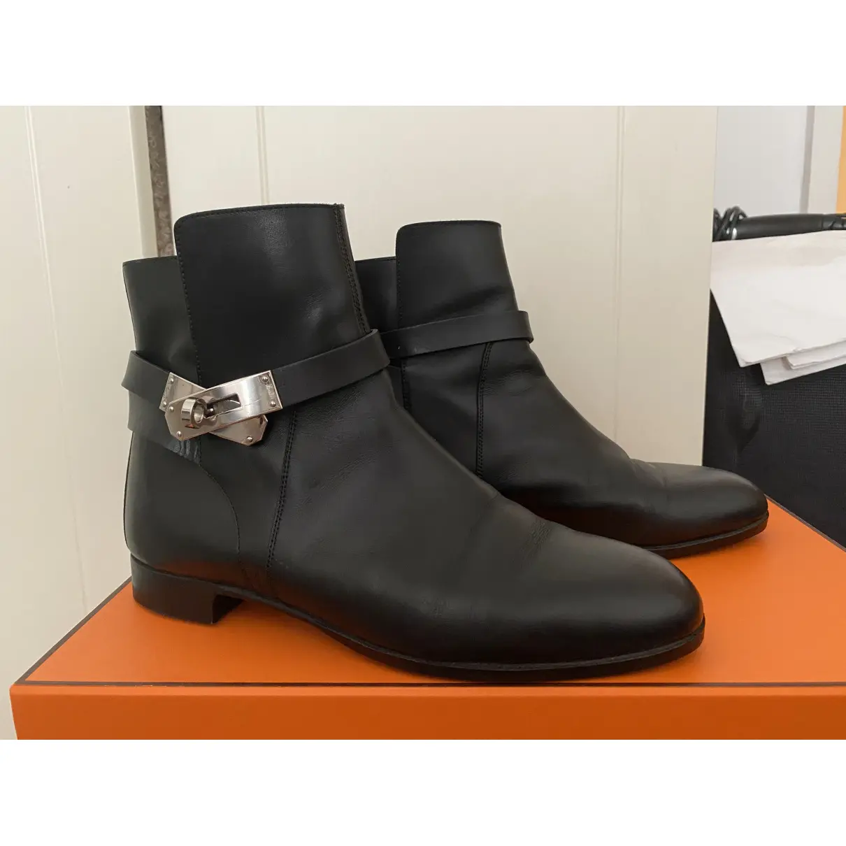 Buy Hermès Néo leather ankle boots online