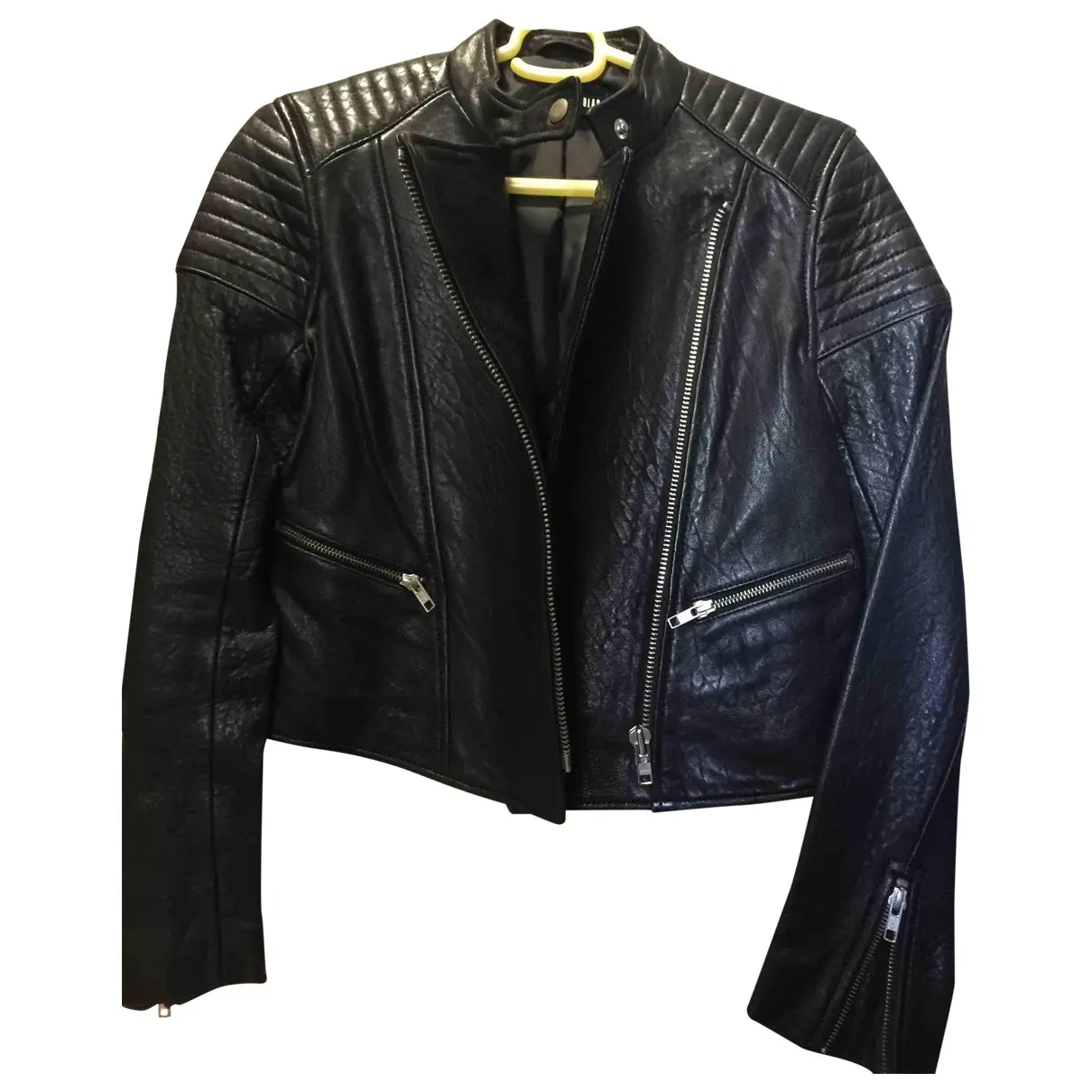 Leather biker jacket Nicholas