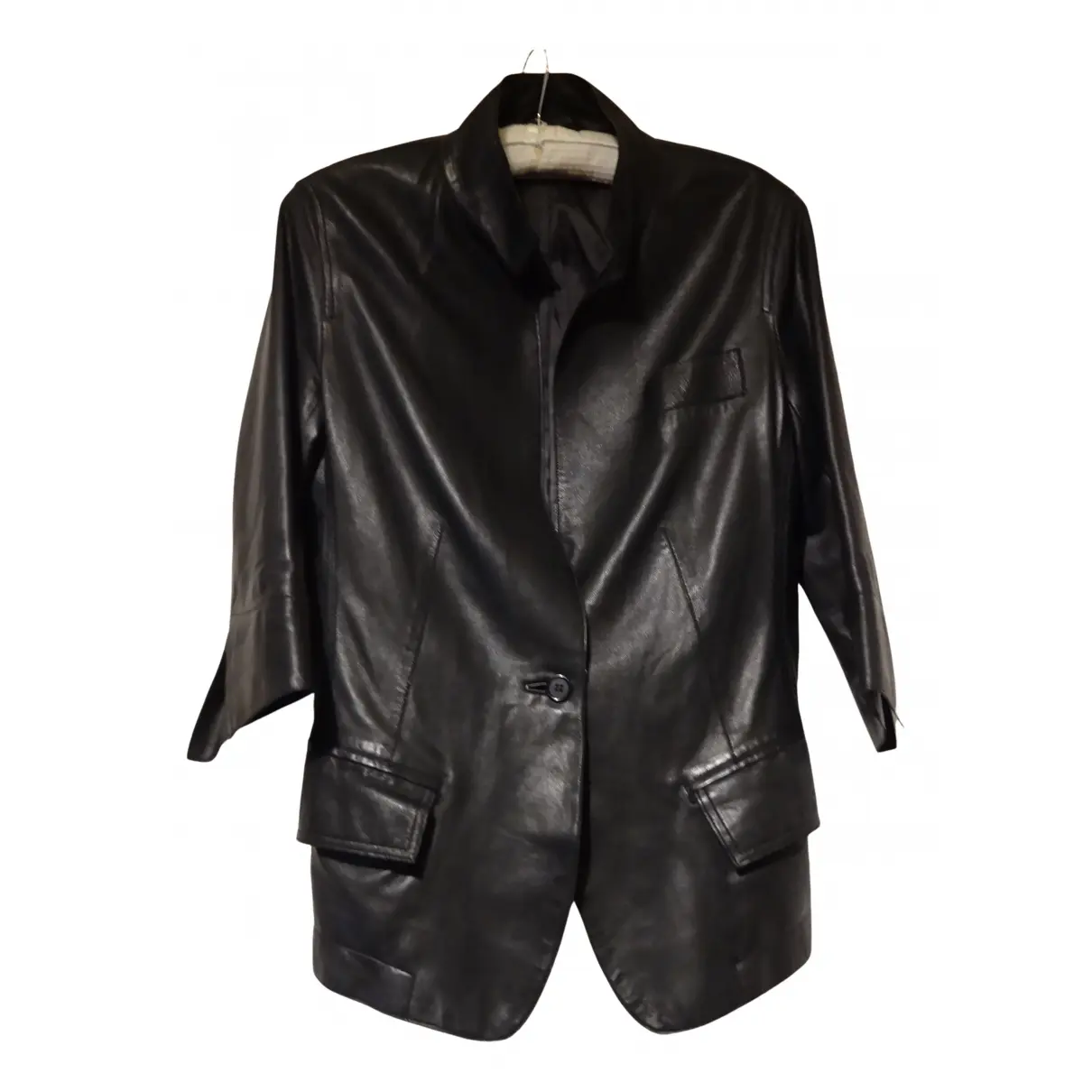 Leather biker jacket Nicole Farhi