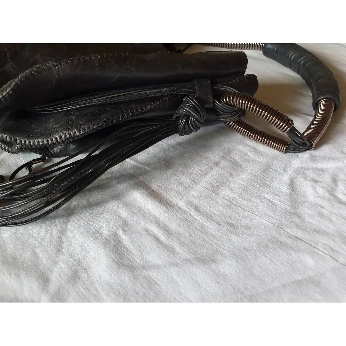 Leather handbag Nuti