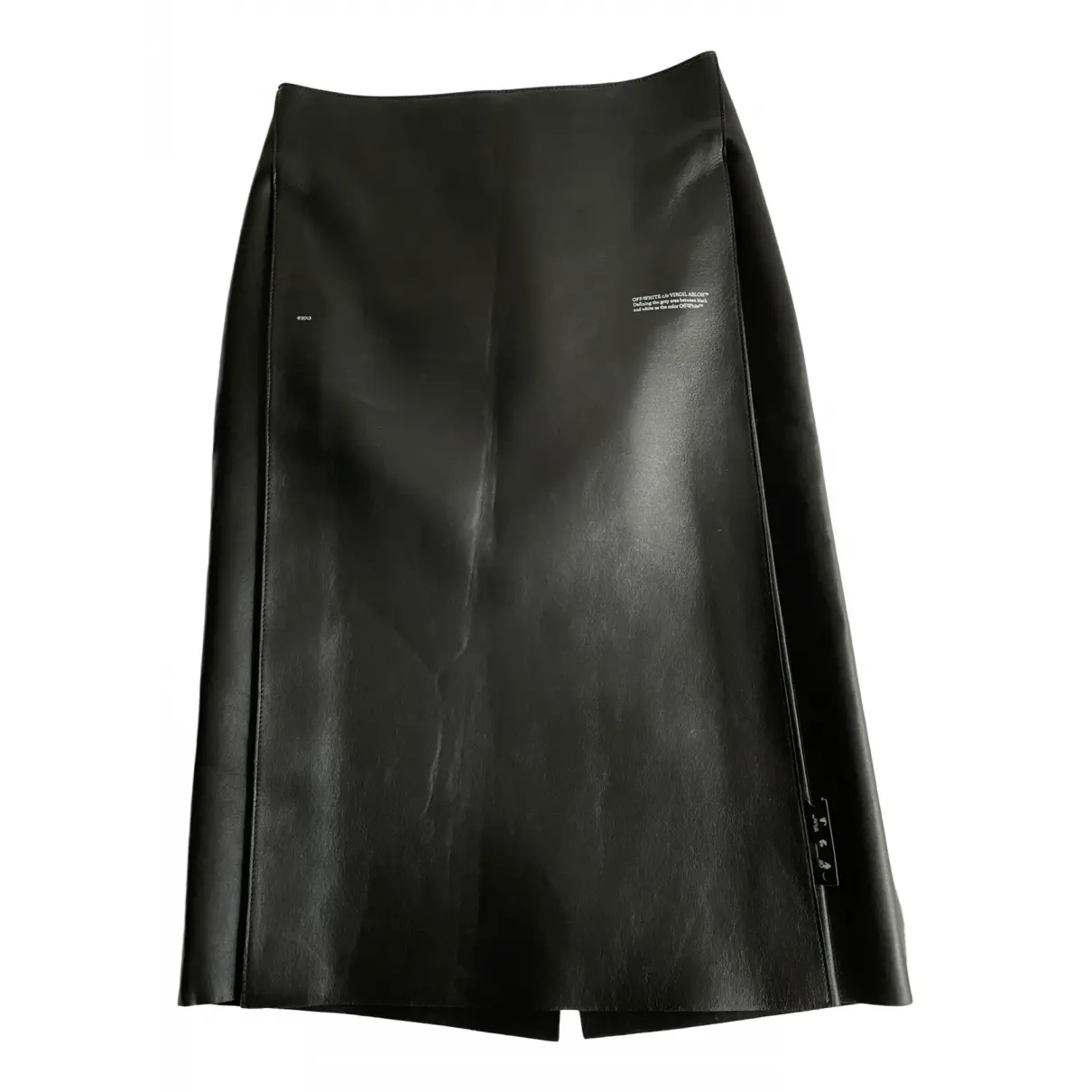 Leather mid-length skirt Off-White