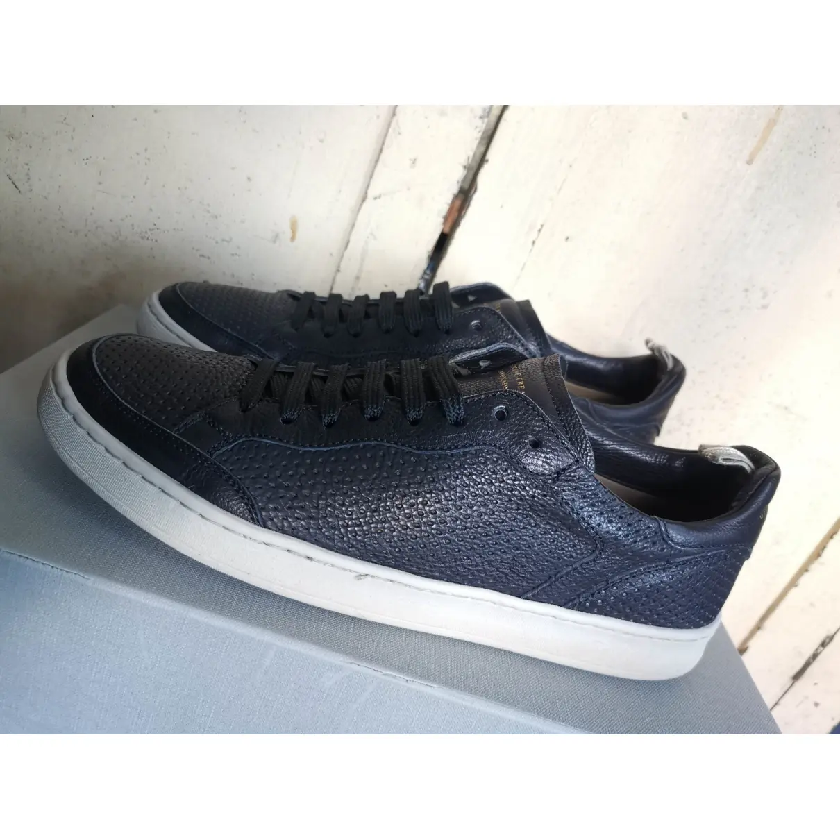 Leather low trainers Officine Creative