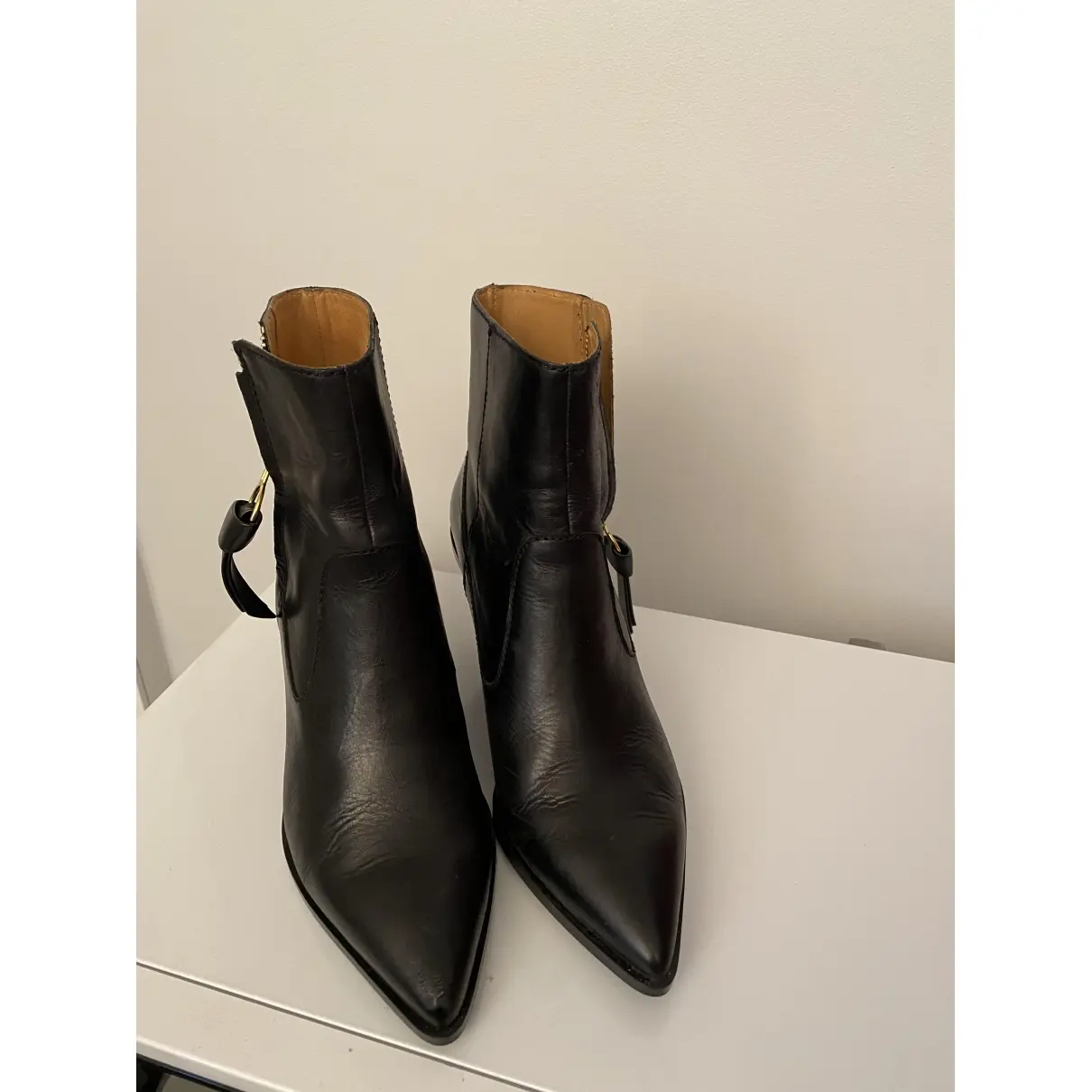 & Other Stories Leather western boots for sale