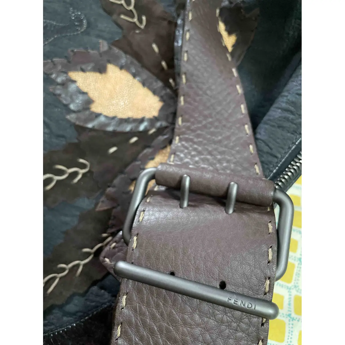 Oyster leather handbag Fendi - Vintage
