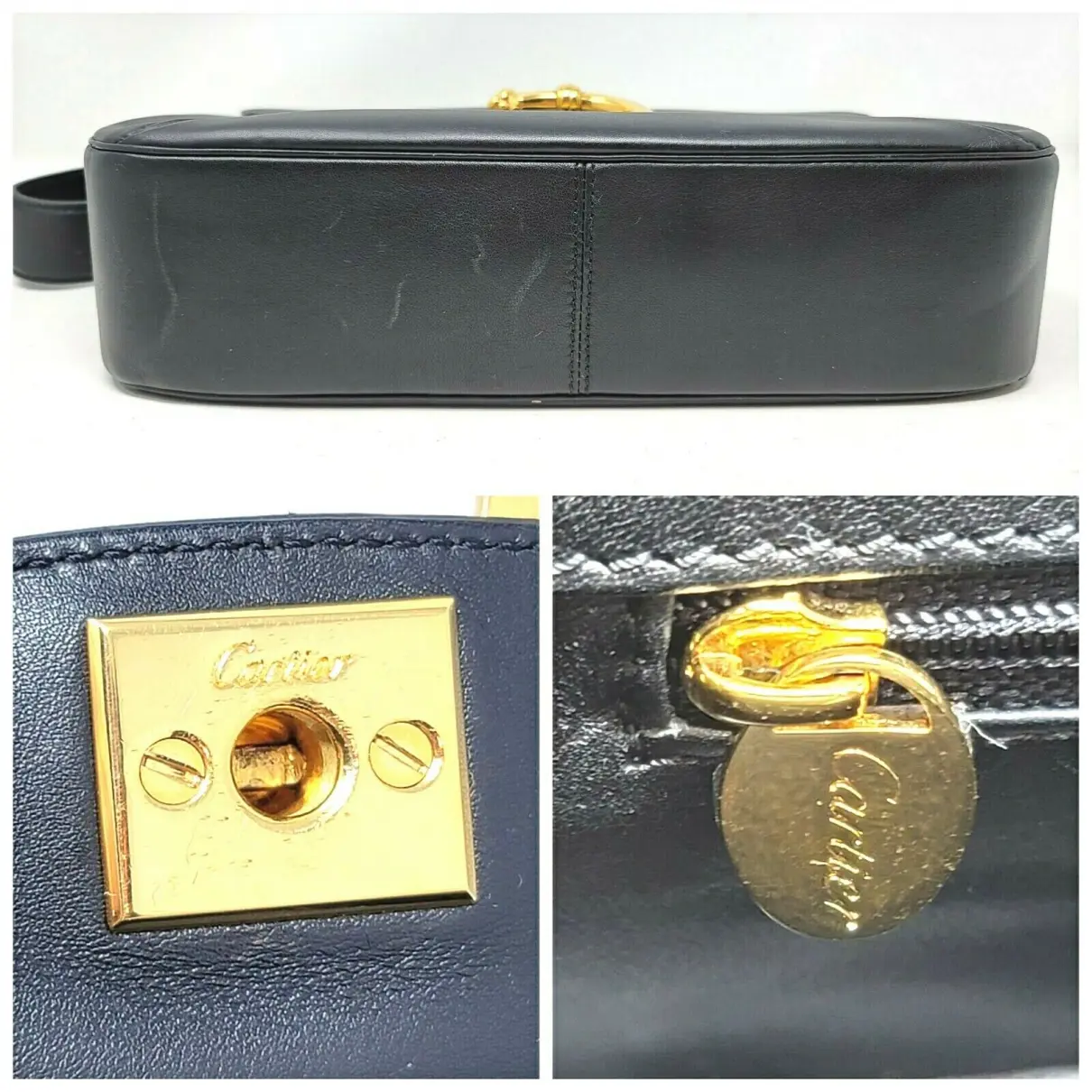 Panthère leather crossbody bag Cartier - Vintage