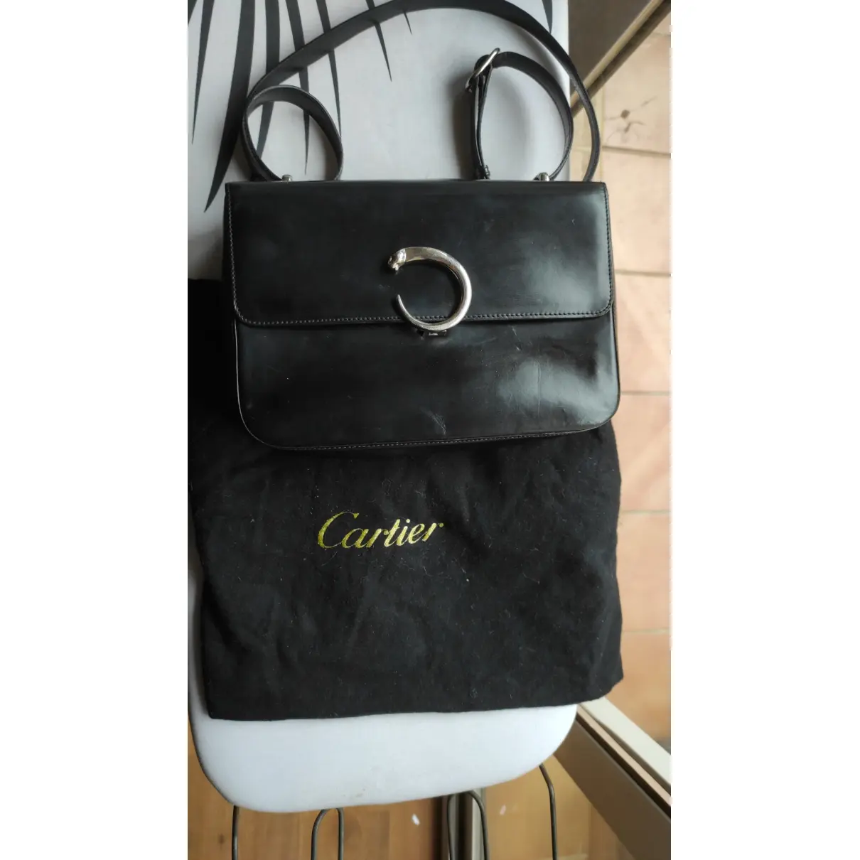 Panthère leather handbag Cartier