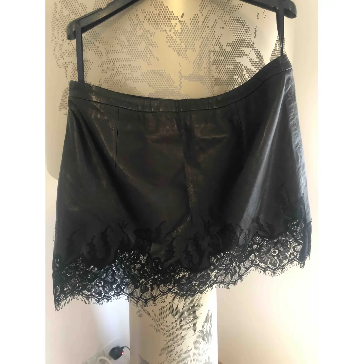 Patrizia Pepe Leather mini skirt for sale