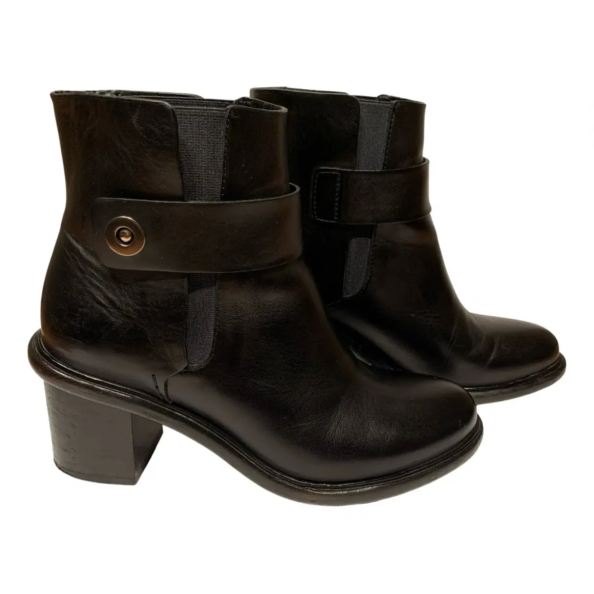 Leather buckled boots Paul Smith